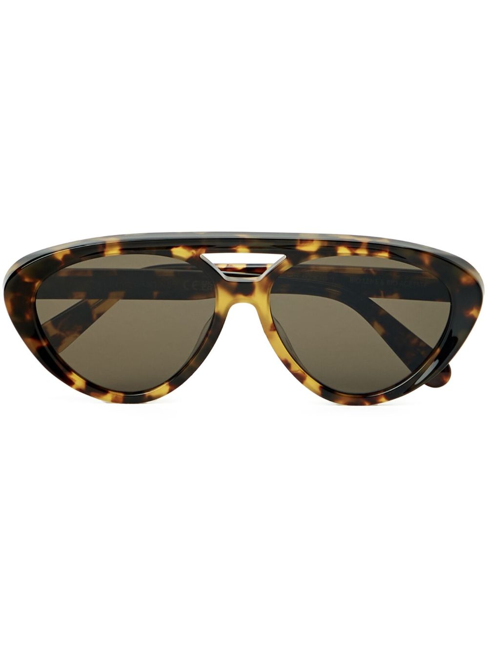 Stella McCartney Eyewear tortoiseshell pilot-frame sunglasses - 褐色