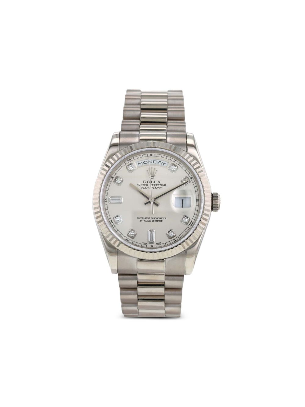 Rolex 2002 pre-owned Day-Date 36mm - 银色