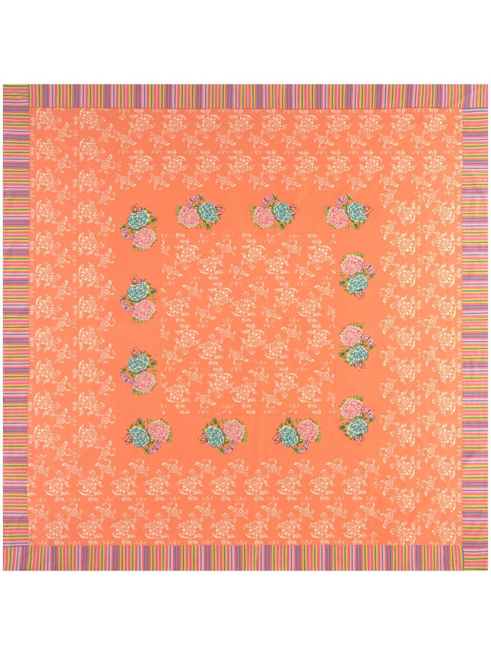 Lisa Corti Kandem Queen Peach 桌布（220 x 220厘米） - 橘色