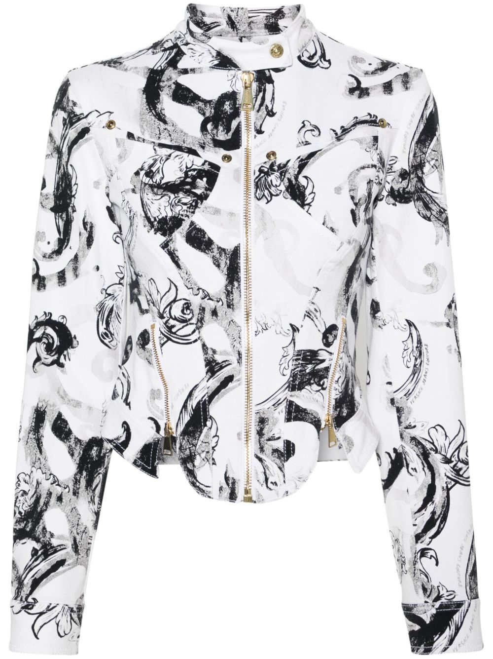 Versace Jeans Couture Watercolour Couture 牛仔夹克 - 白色