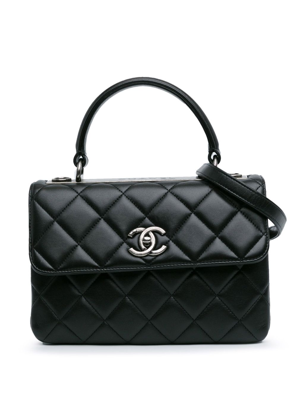 CHANEL Pre-Owned Small Lambskin Trendy CC Flap 斜挎包（2015-2016年典藏款） - 黑色