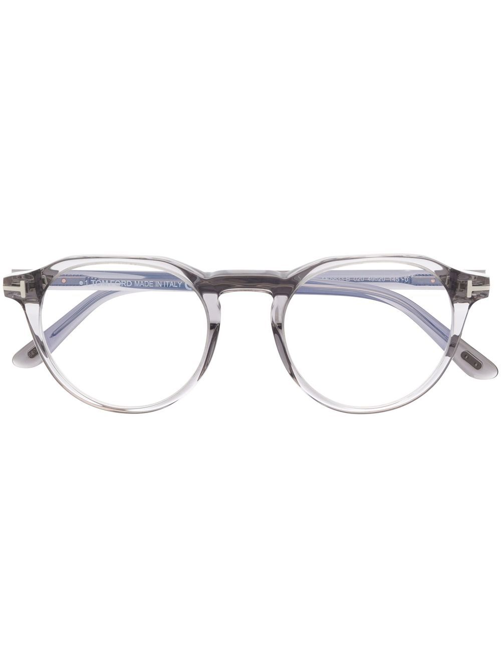 TOM FORD Eyewear FT5833B 圆框眼镜 - 灰色