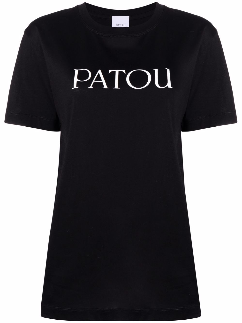 Patou logo印花棉T恤 - 黑色