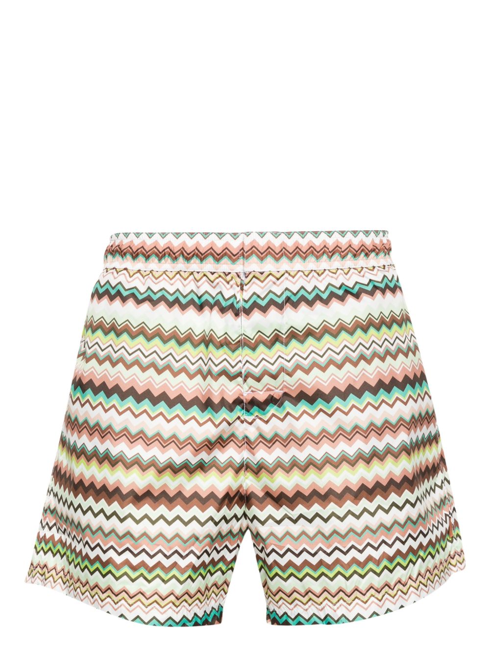 Missoni Signature Z字形图案泳裤 - 绿色