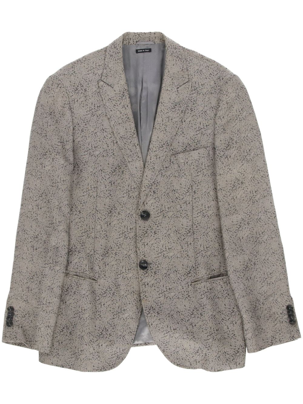 Giorgio Armani Pre-Owned 纹理西装夹克（2000年代典藏款） - 灰色