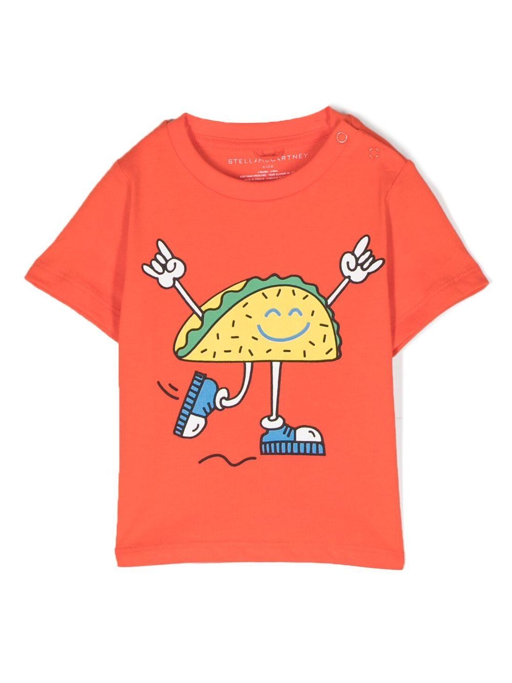 Stella McCartney Kids 图案印花短袖T恤 - 红色