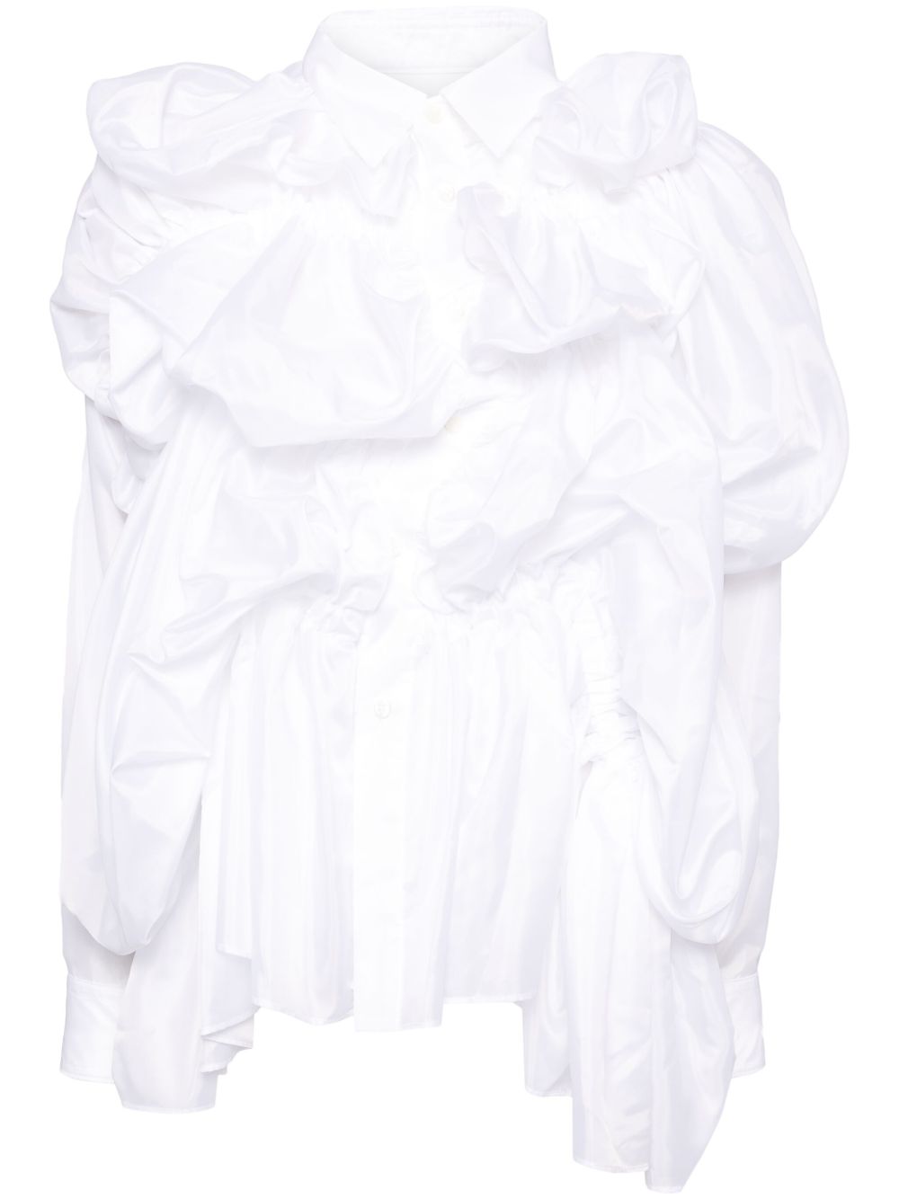 Comme Des Garçons 褶饰衬衫 - 白色