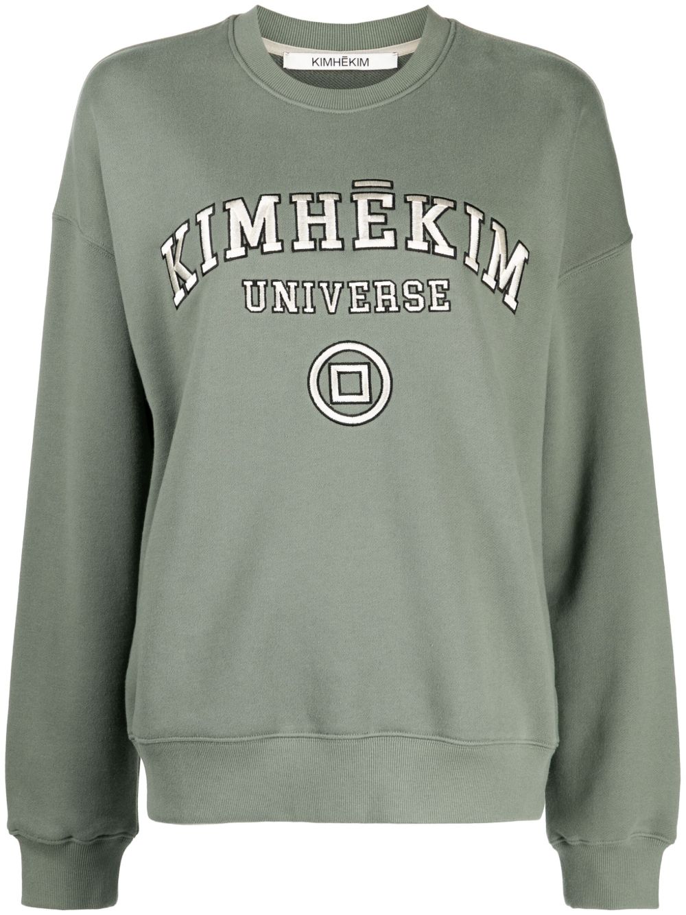 Kimhekim logo刺绣棉卫衣 - 绿色