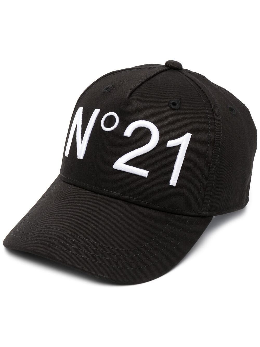 Nº21 Kids logo印花棒球帽 - 黑色