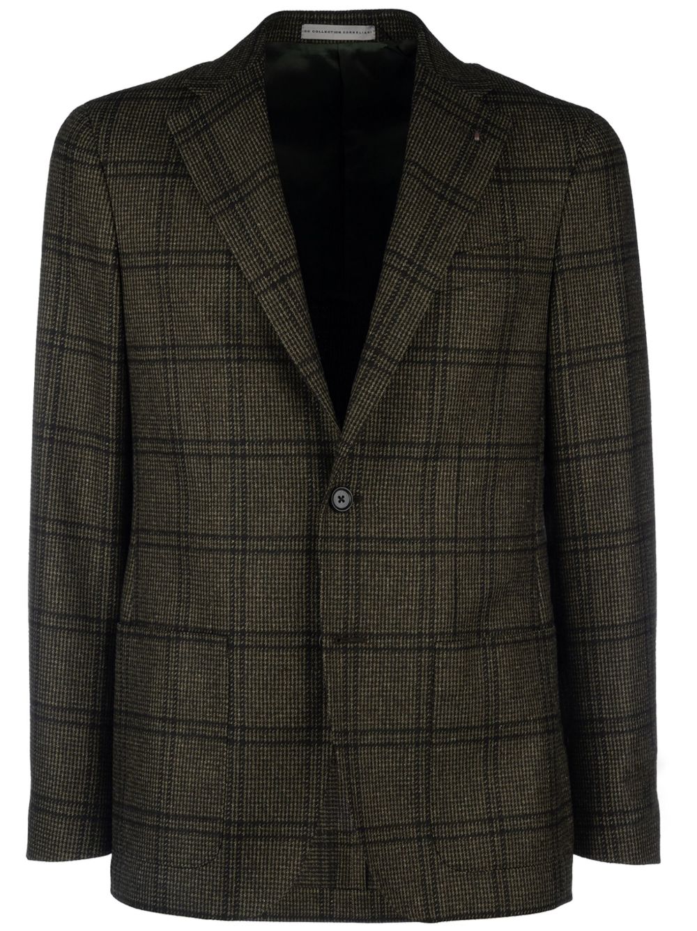 Corneliani 格纹西装夹克 - 褐色