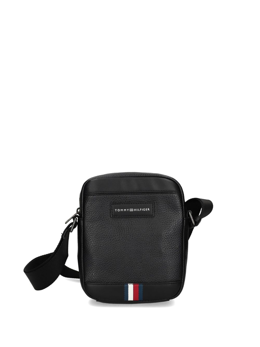 Tommy Hilfiger logo贴花邮差包 - 黑色