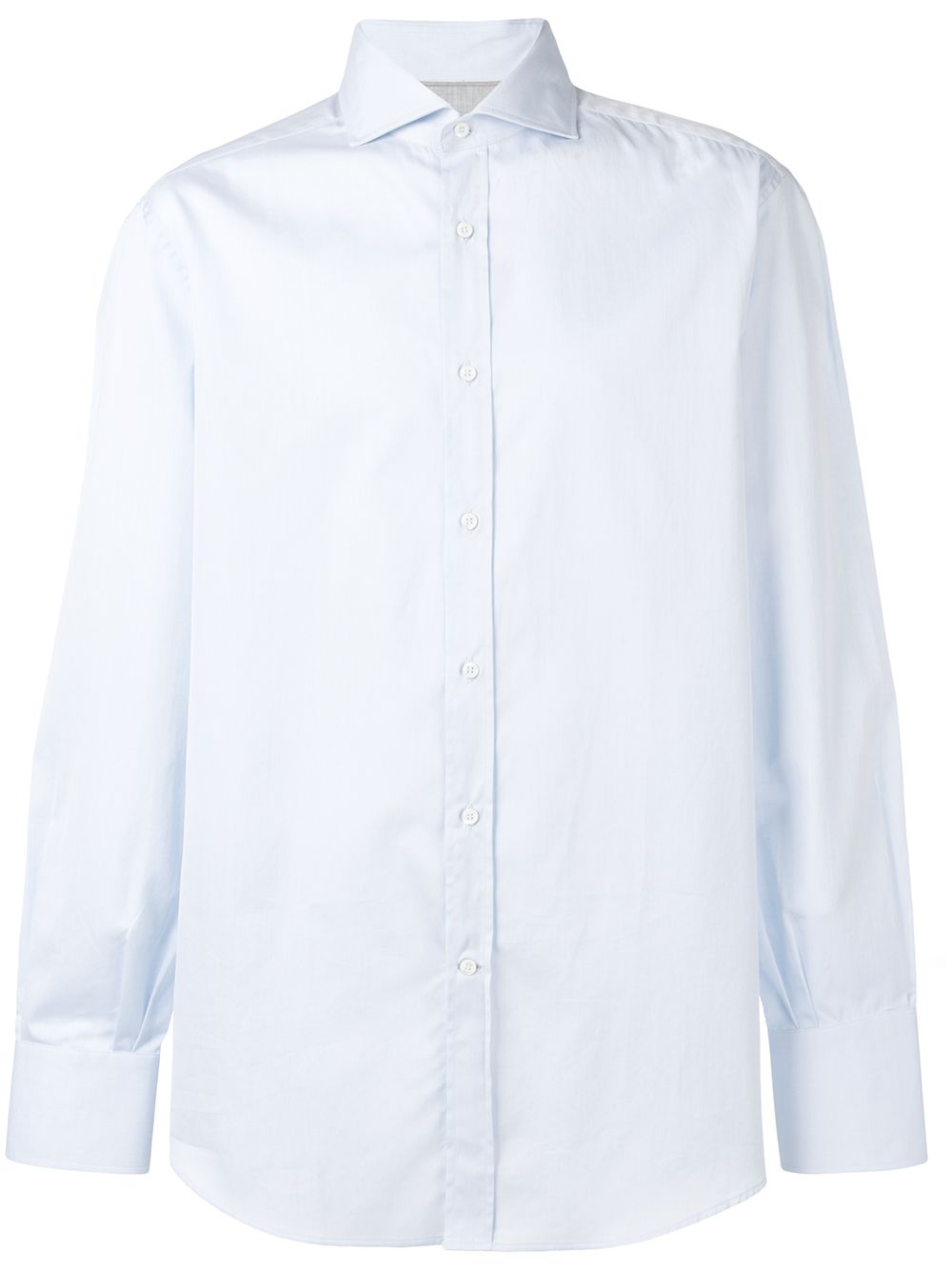 Brunello Cucinelli 尖领衬衫 - 蓝色