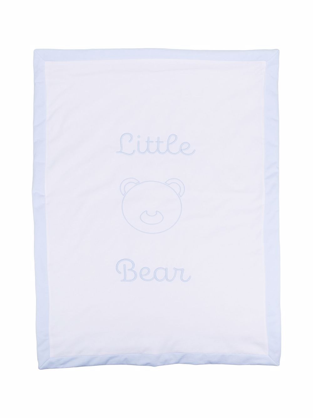 Little Bear logo刺绣毯子 - 白色