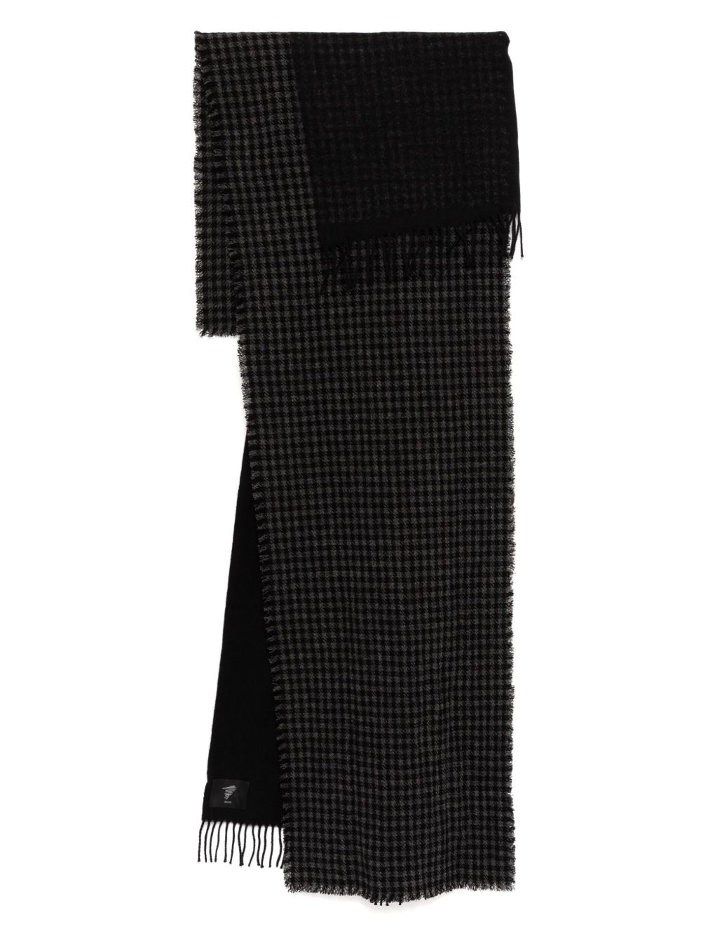 Yohji Yamamoto 拼接围巾 - 黑色