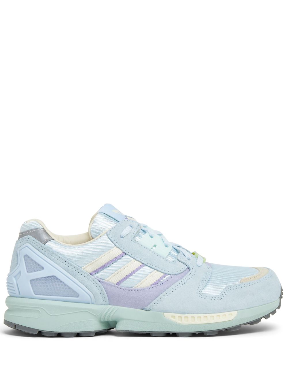 adidas ZX 8000 绒面皮低帮运动鞋 - 蓝色