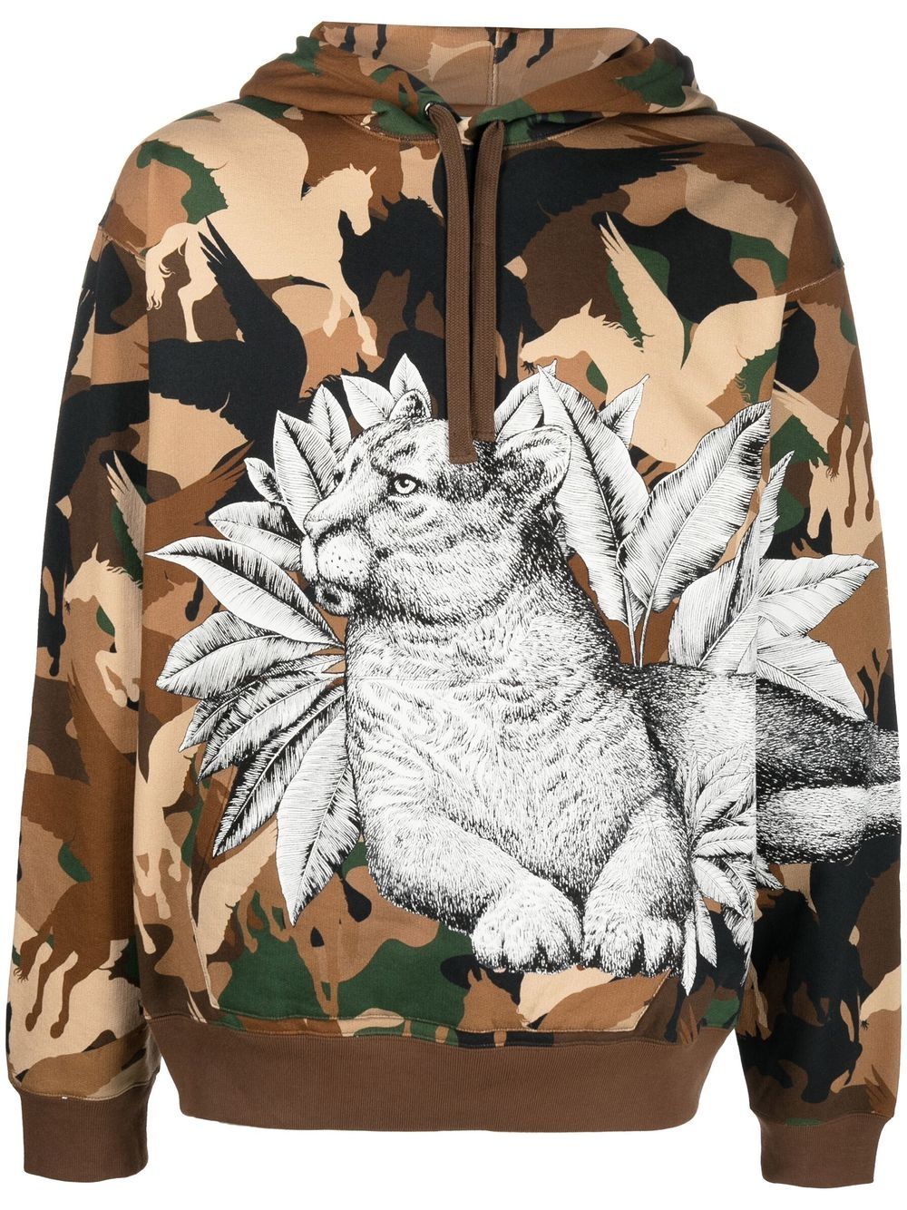 ETRO Pegaso Pegaffling 印花连帽衫 - 绿色