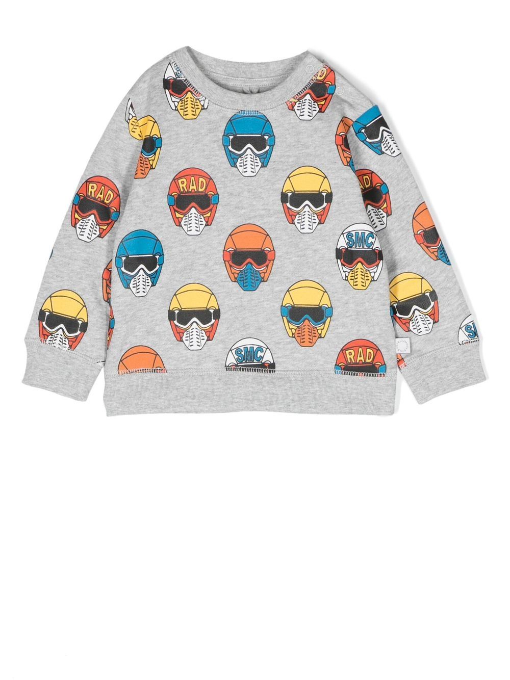 Stella McCartney Kids 图案印花棉卫衣 - 灰色
