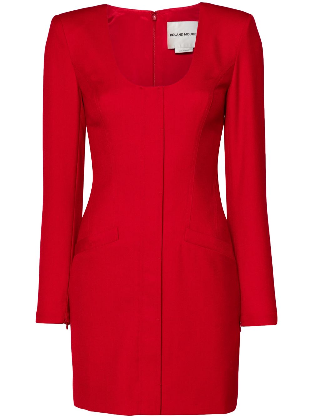 Roland Mouret 精裁迷你连衣裙 - 红色
