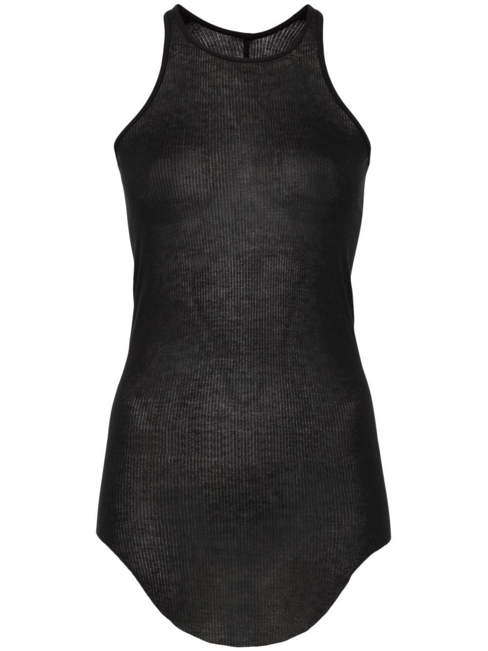 Rick Owens 罗纹坦克背心 - 黑色