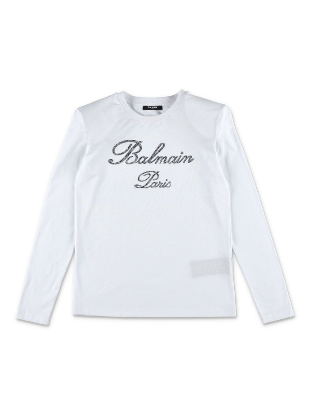 Balmain Kids logo缀饰T恤 - 白色