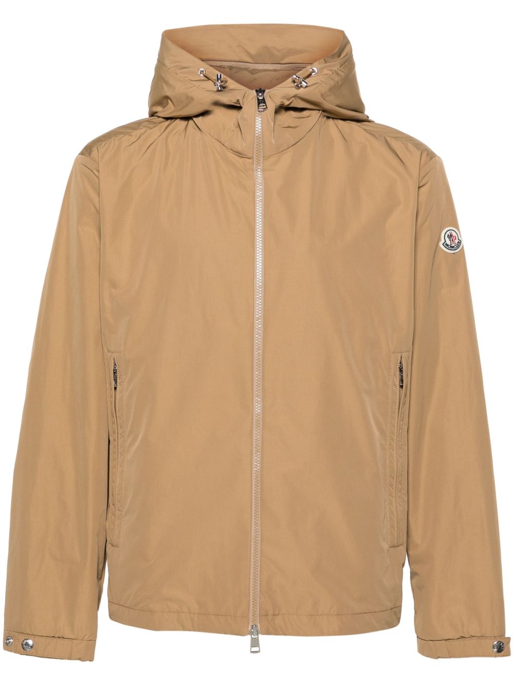 Moncler Traversier 塔夫绸连帽夹克 - 褐色