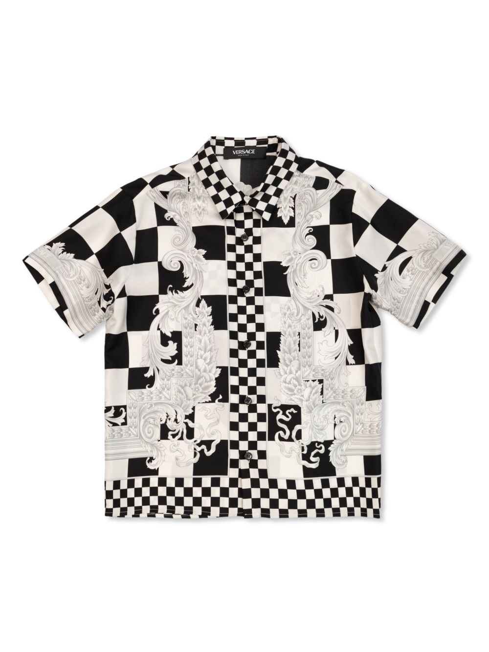 Versace Kids Medusa 印花衬衫 - 白色