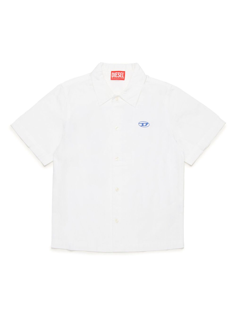 Diesel Kids logo印花polo衫 - 白色