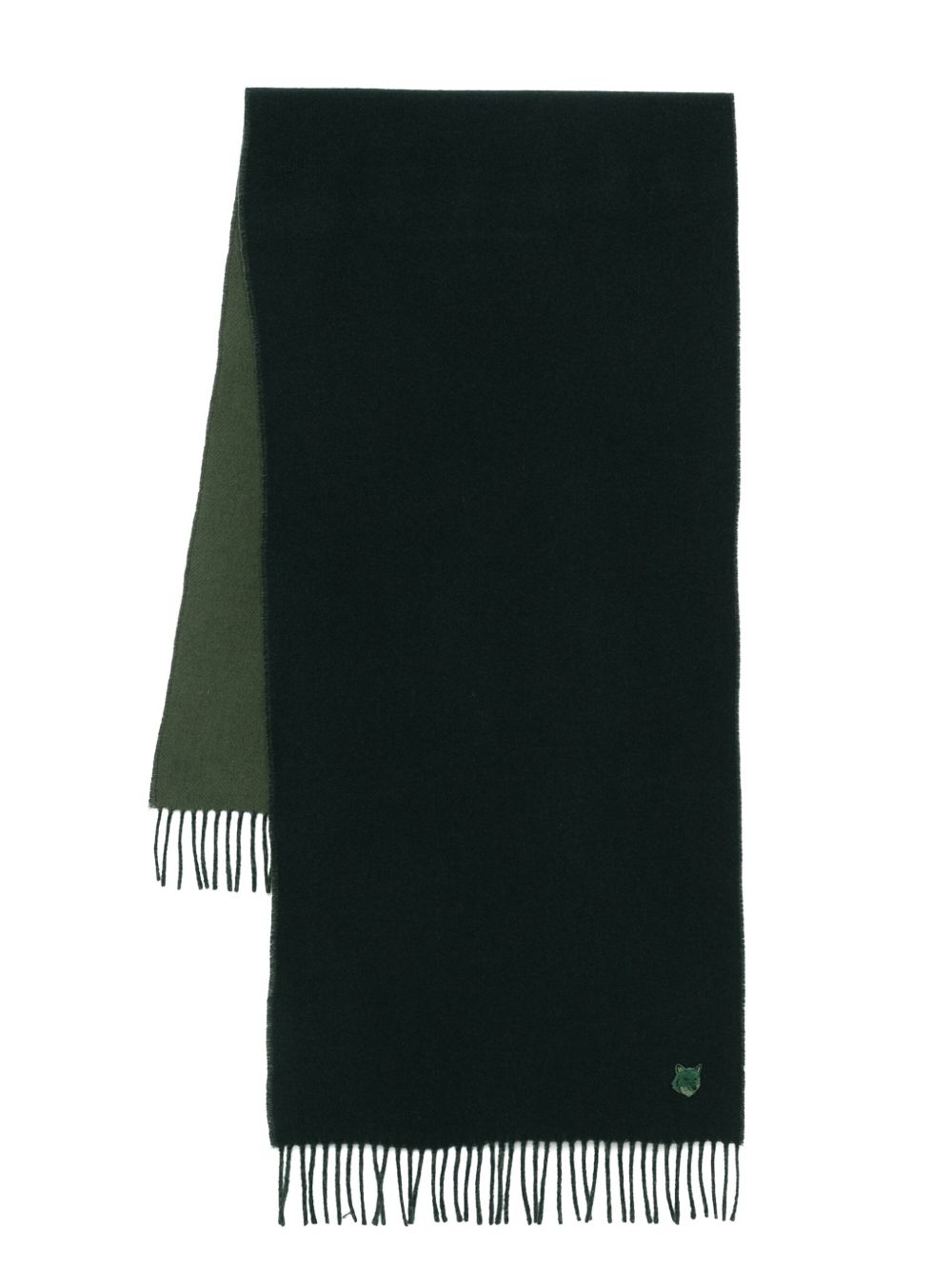 Maison Kitsuné Bold Fox Head 围巾 - 绿色