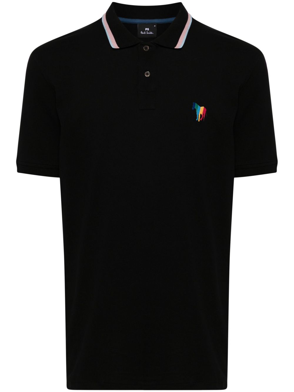 PS Paul Smith Zebra 图案polo衫 - 黑色