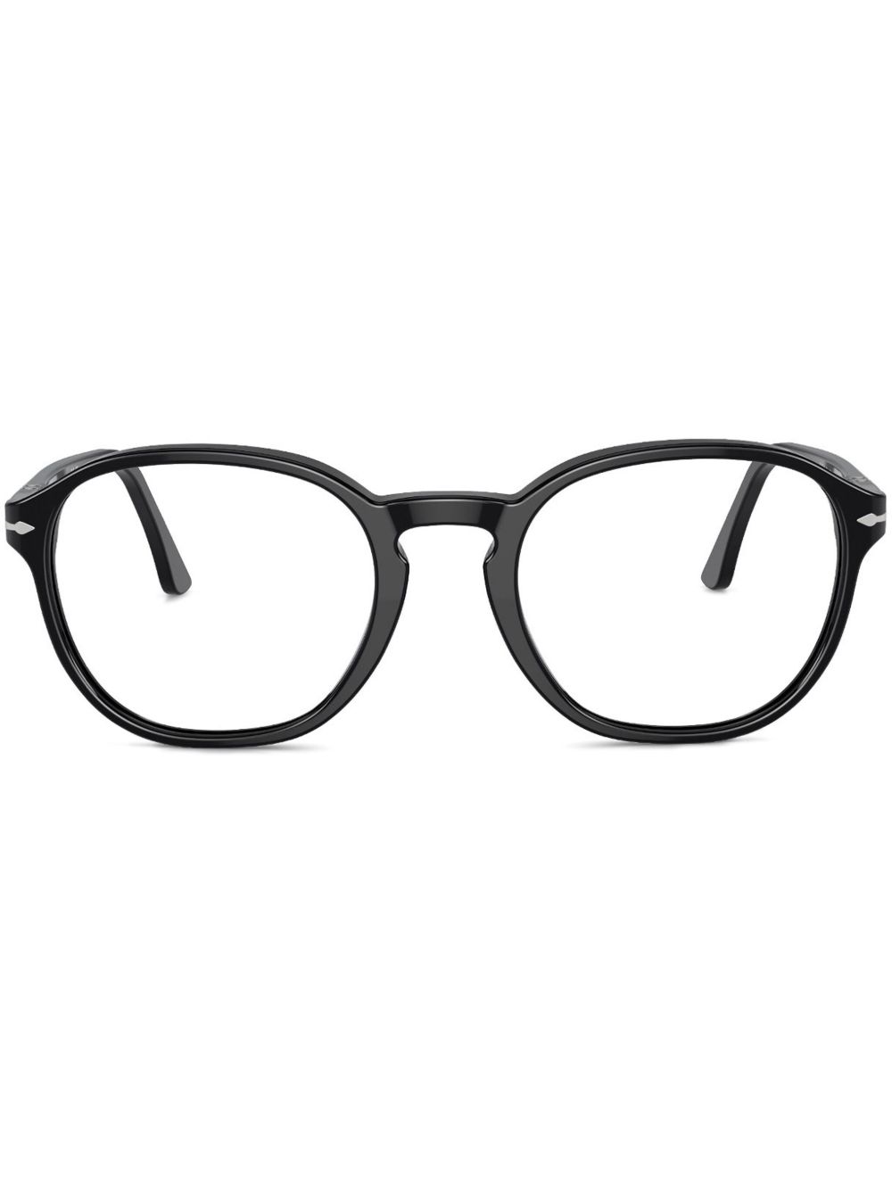 Persol 圆框眼镜 - 黑色