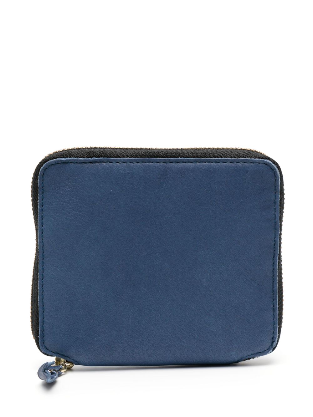 Comme Des Garçons Wallet 水洗拉链皮质钱包 - 蓝色