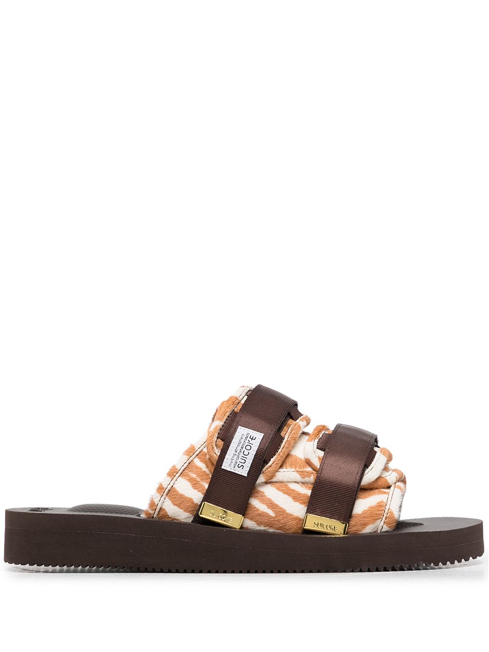 Suicoke MOTO-VHL 露趾凉鞋 - 褐色