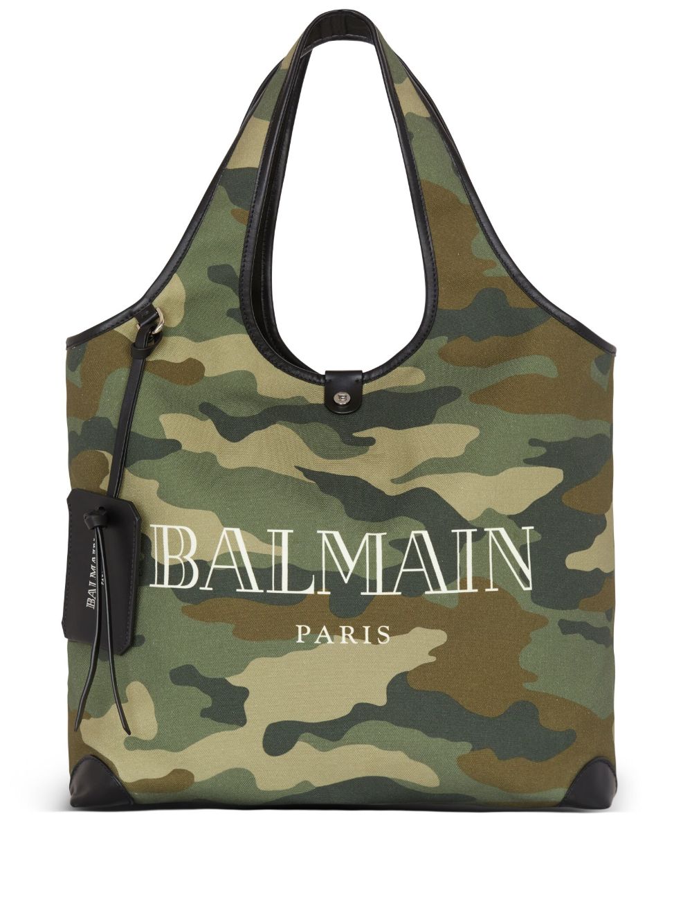 Balmain B-Army 迷彩印花托特包 - 褐色