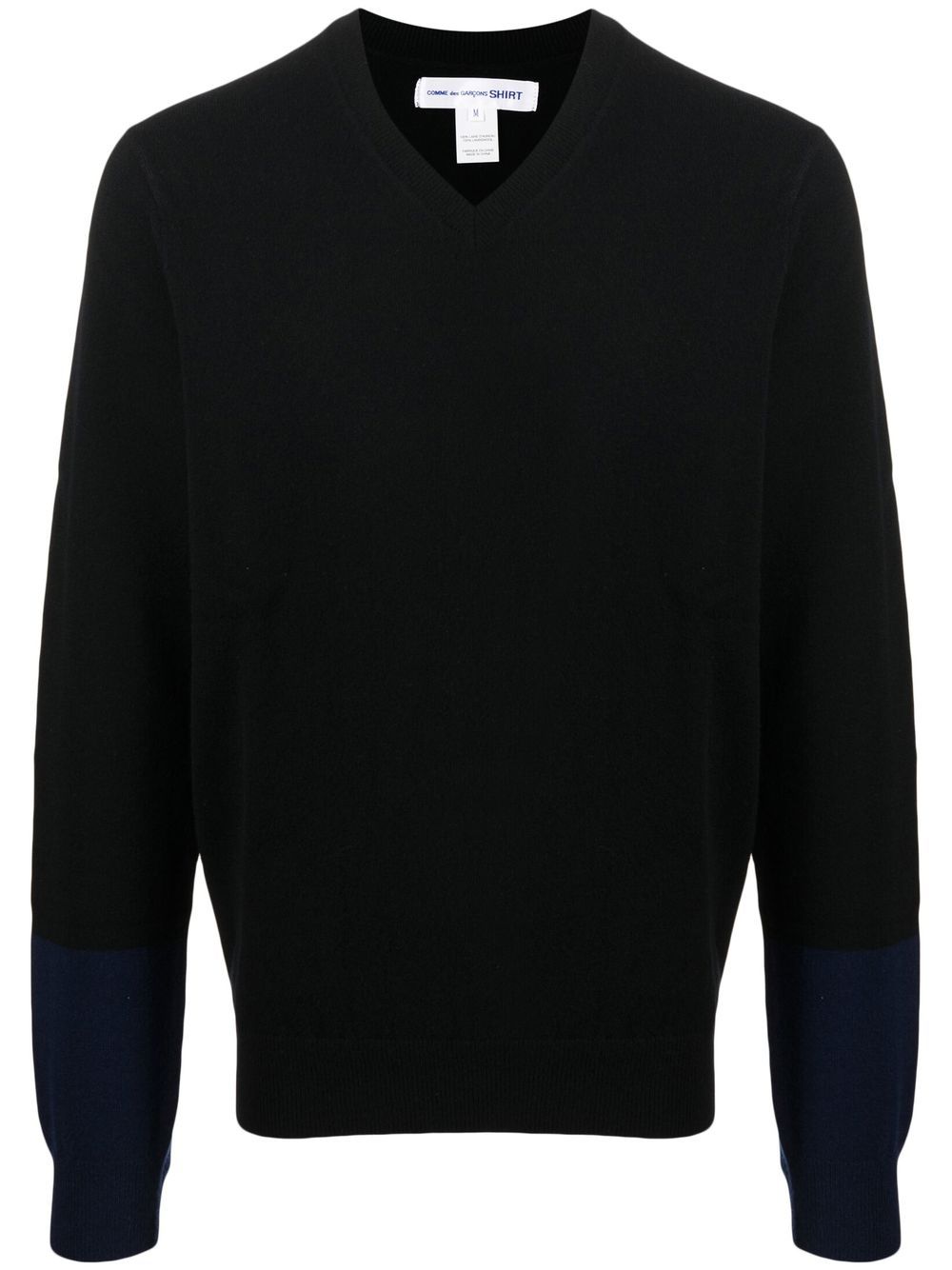 Comme Des Garçons Shirt V领长袖毛衣 - 黑色