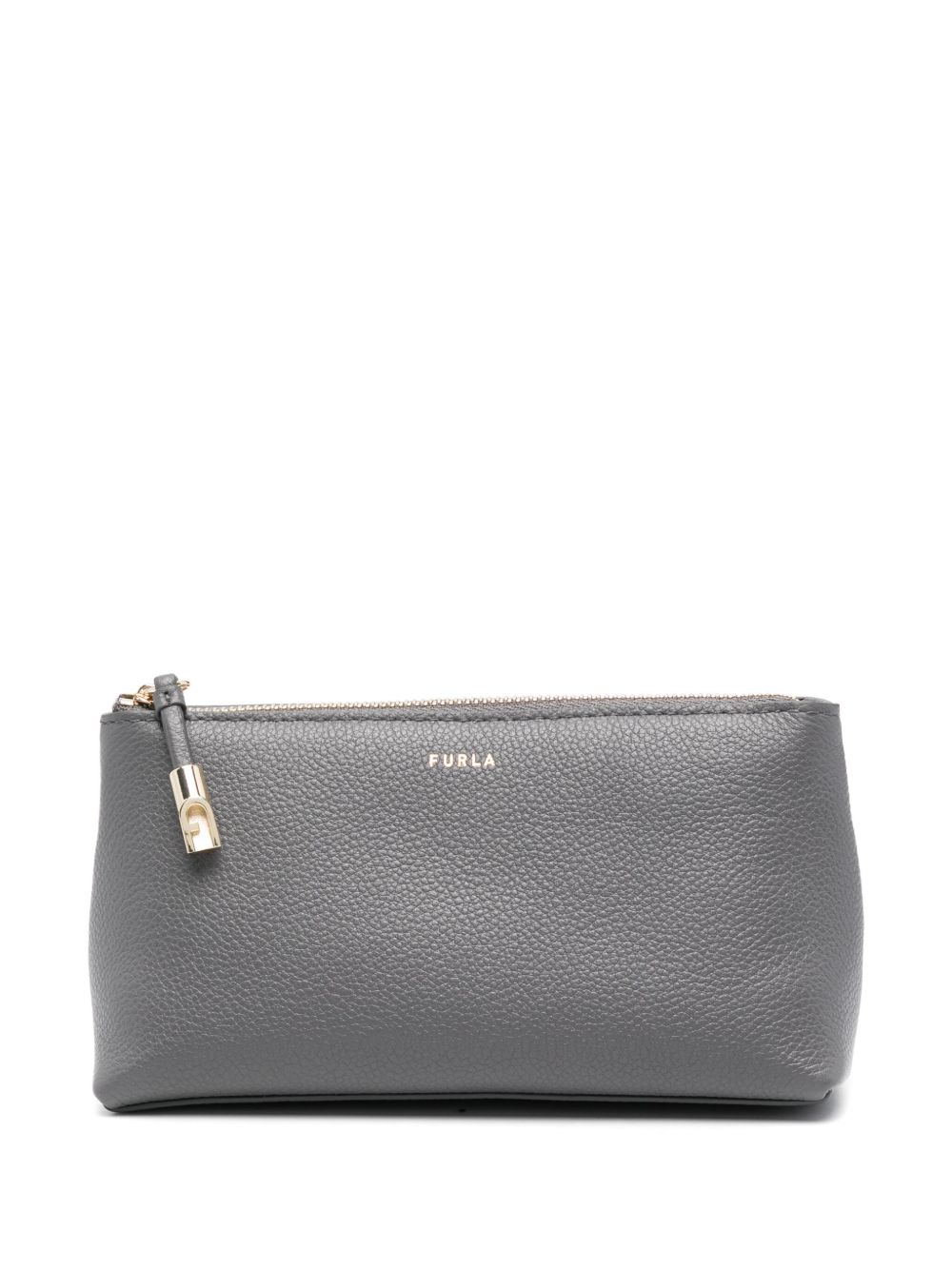 Furla logo标记化妆包 - 灰色