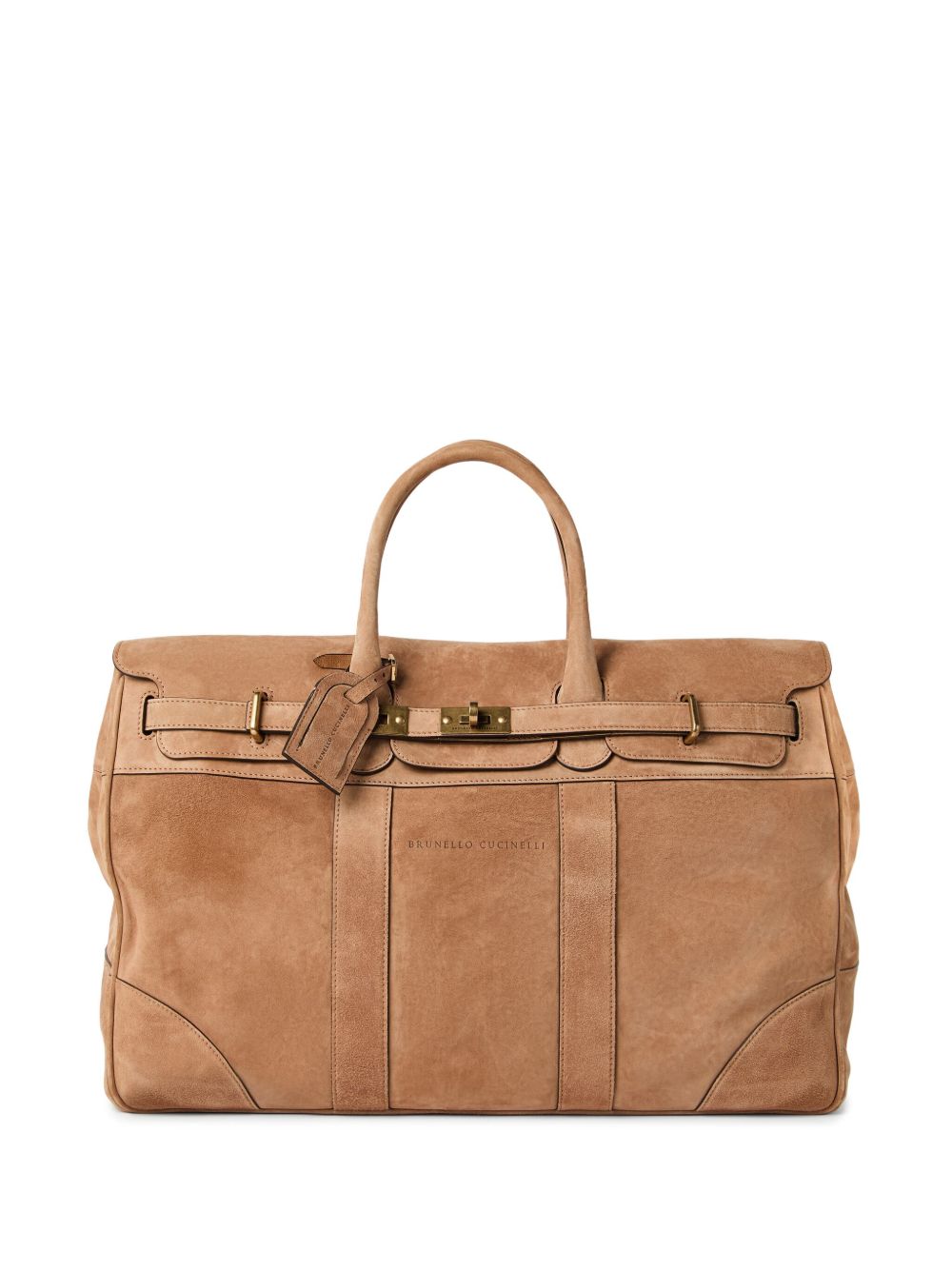 Brunello Cucinelli 皮质行李箱 - 褐色