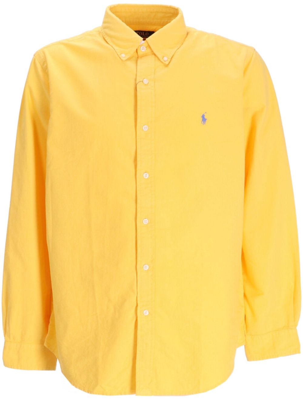 Polo Ralph Lauren 棉扣角领长袖衬衫 - 黄色