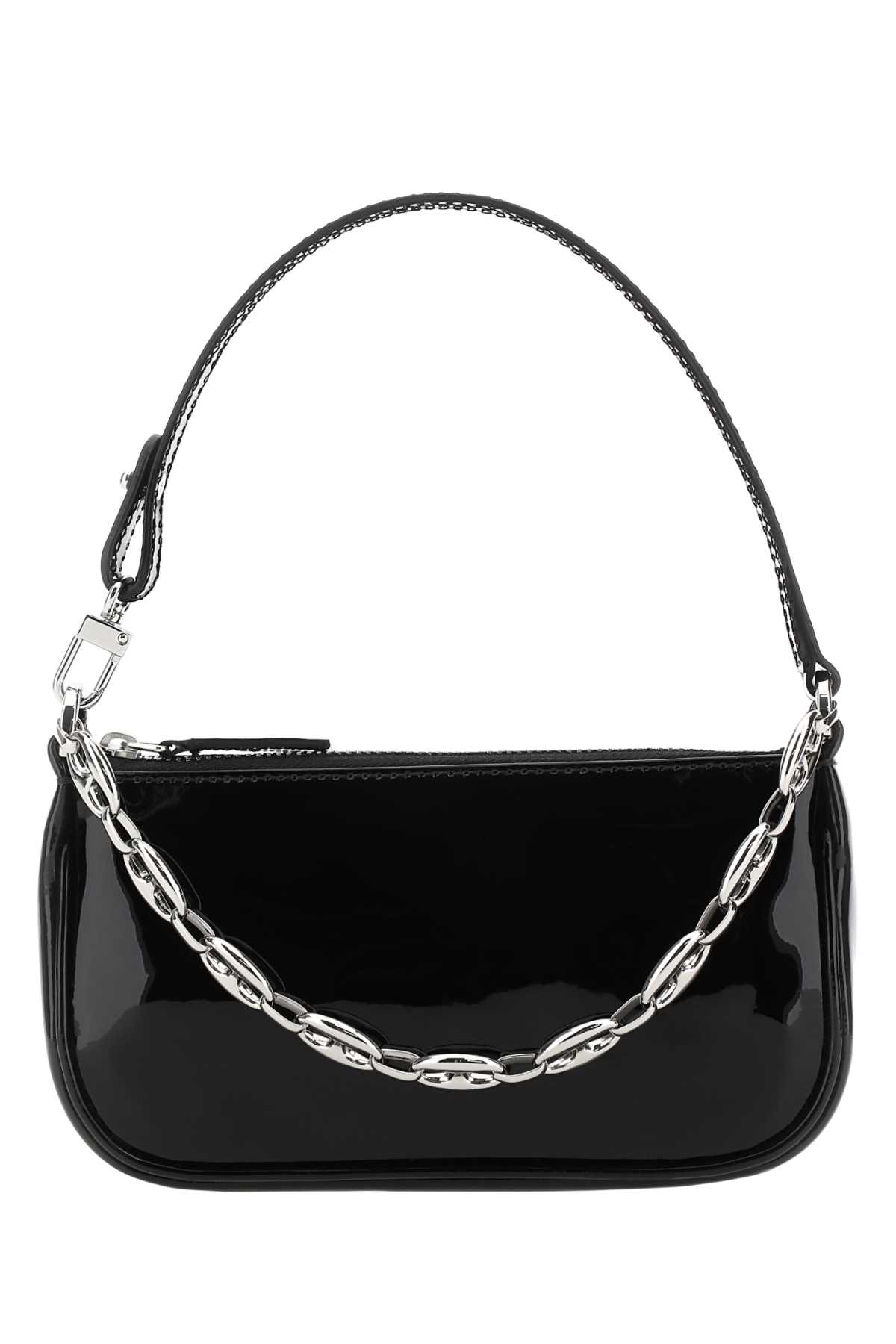 BY FAR Black Leather Mini Rachel Handbag
