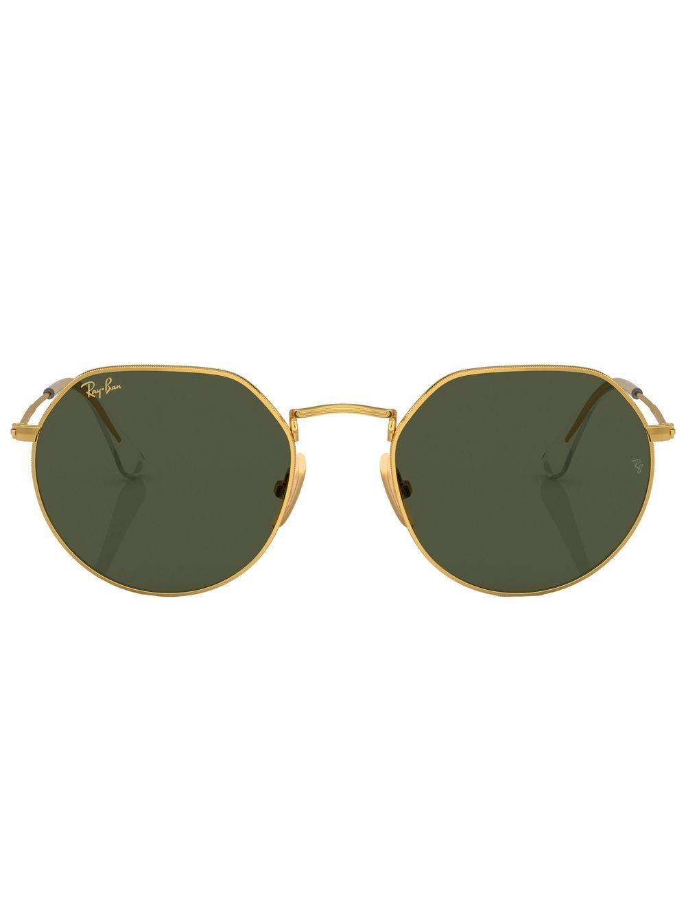 Ray-Ban 有色镜片几何镜框太阳眼镜 - 金色
