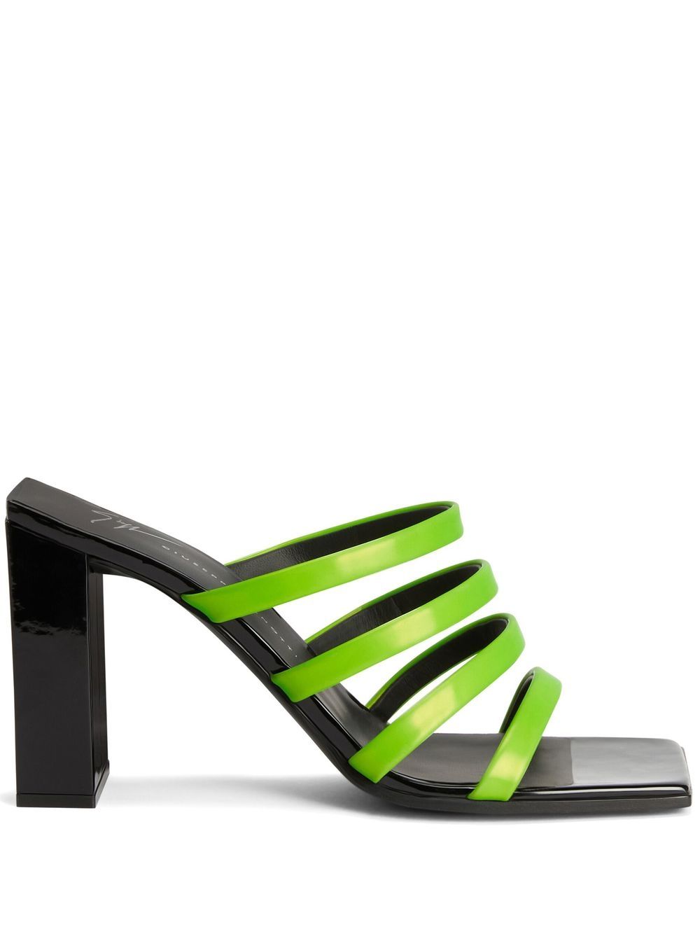 Giuseppe Zanotti 袢带粗跟凉鞋 - 绿色