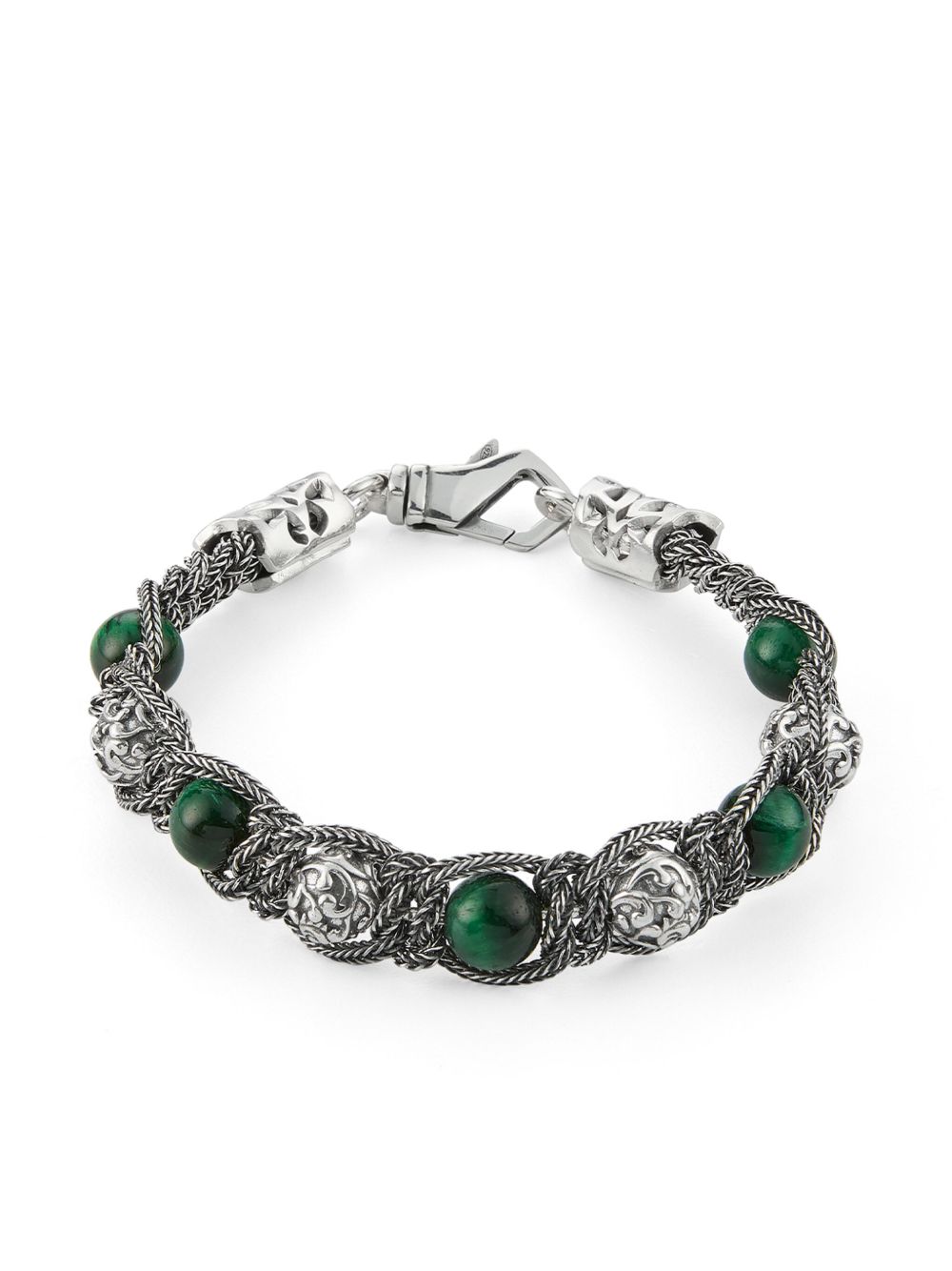 Emanuele Bicocchi Arabesque Shamballa 银质手链 - 银色