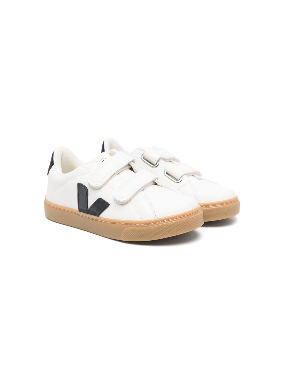 VEJA Kids Esplar 皮质运动鞋 - 白色