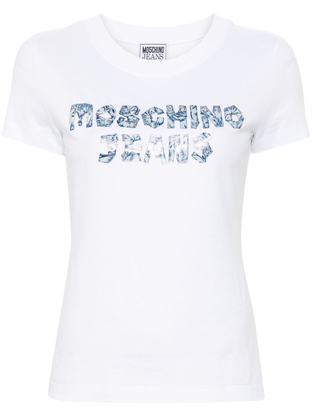 MOSCHINO JEANS logo印花T恤 - 白色