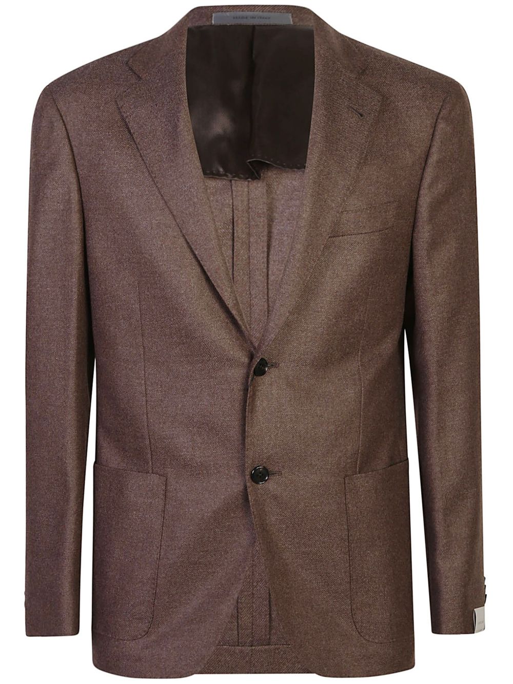 Corneliani 混色效果西装夹克 - 褐色