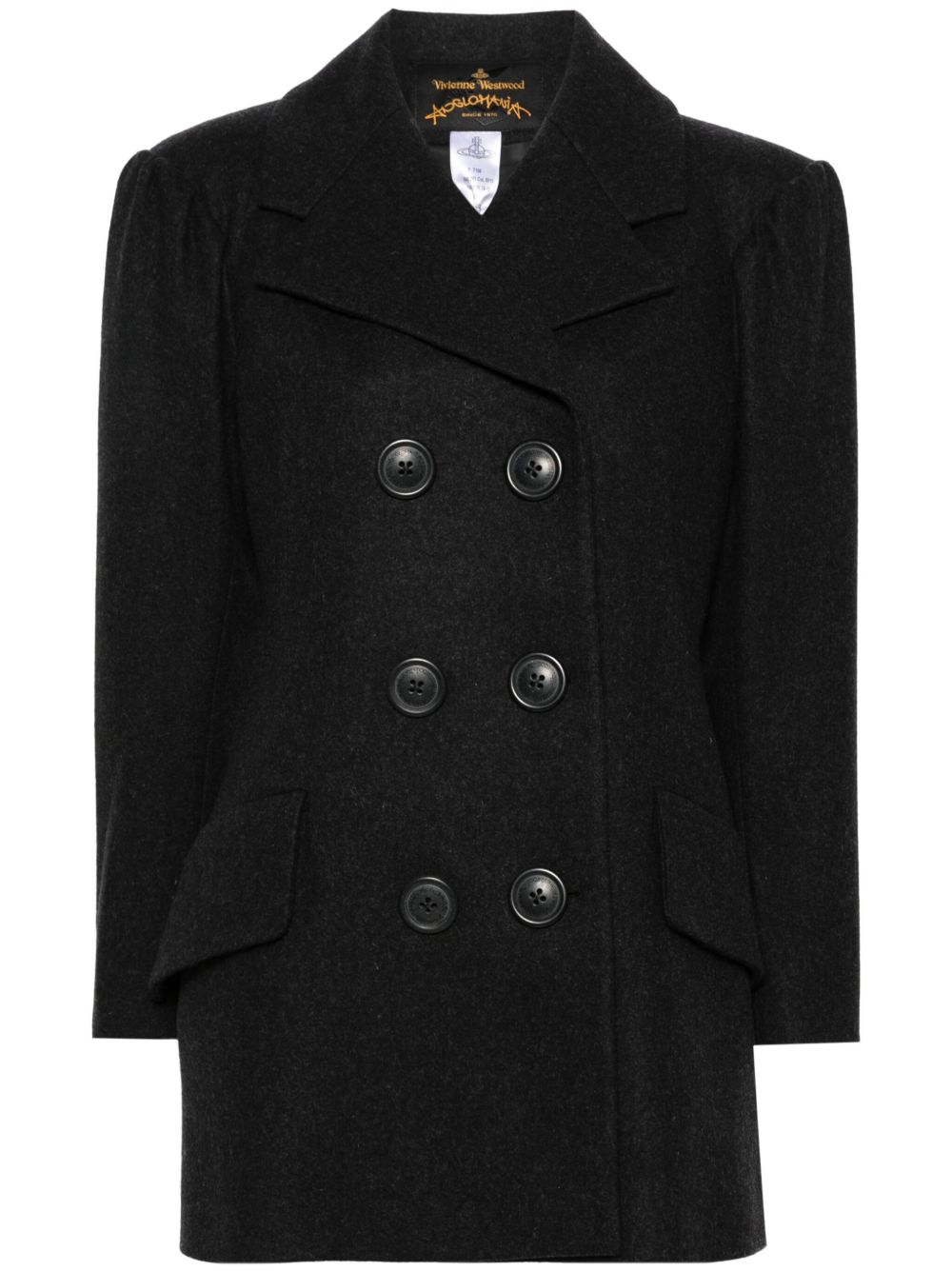 Vivienne Westwood Pre-Owned 双排扣羊毛外套（2014-2015年典藏款） - 灰色