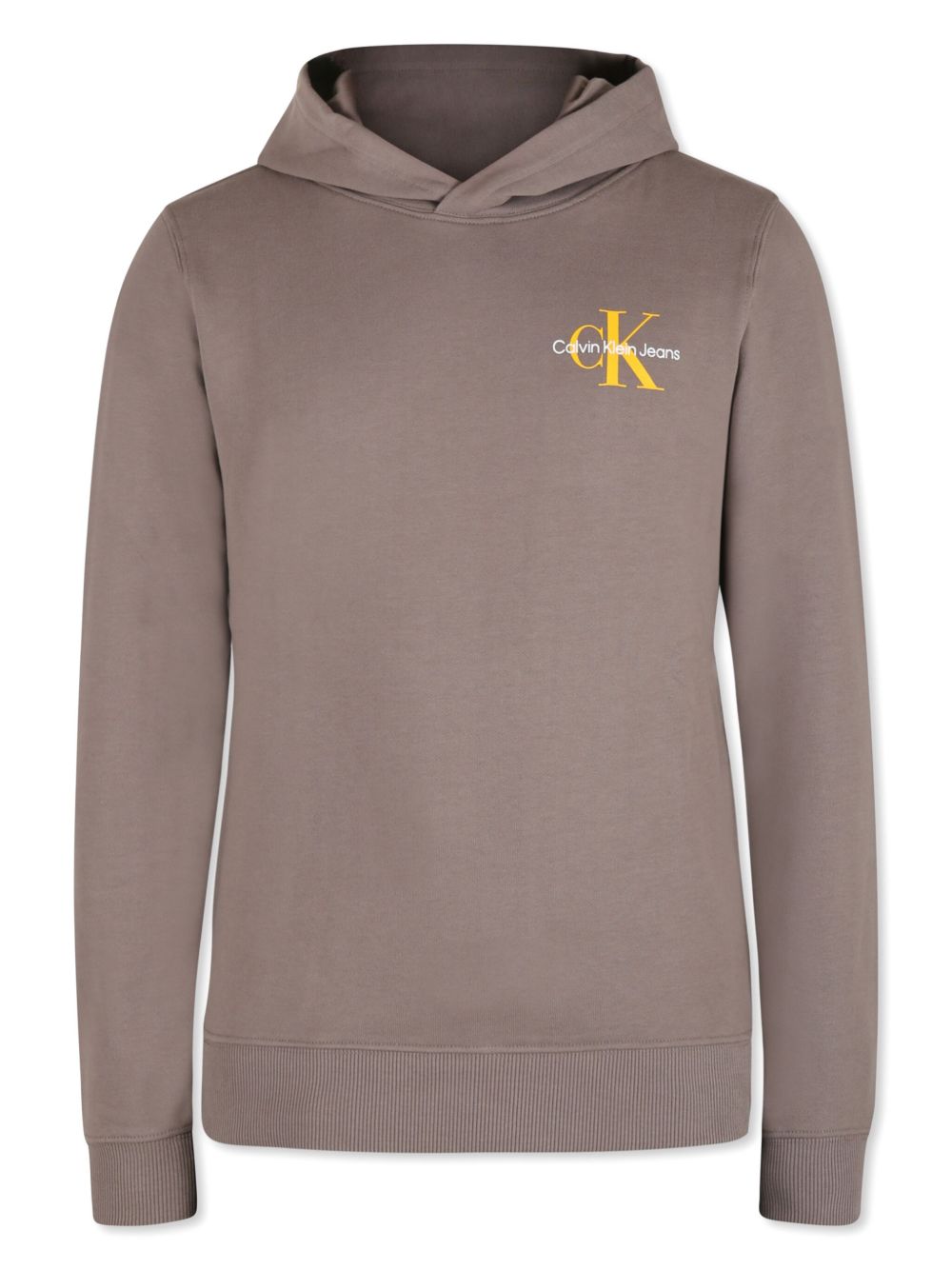 Calvin Klein Kids logo连帽衫 - 褐色