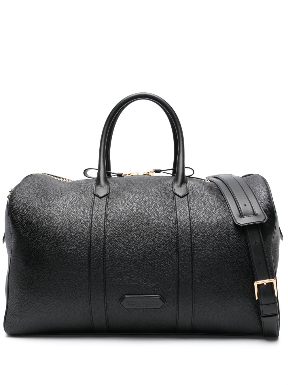 TOM FORD 标贴皮质旅行包 - 黑色