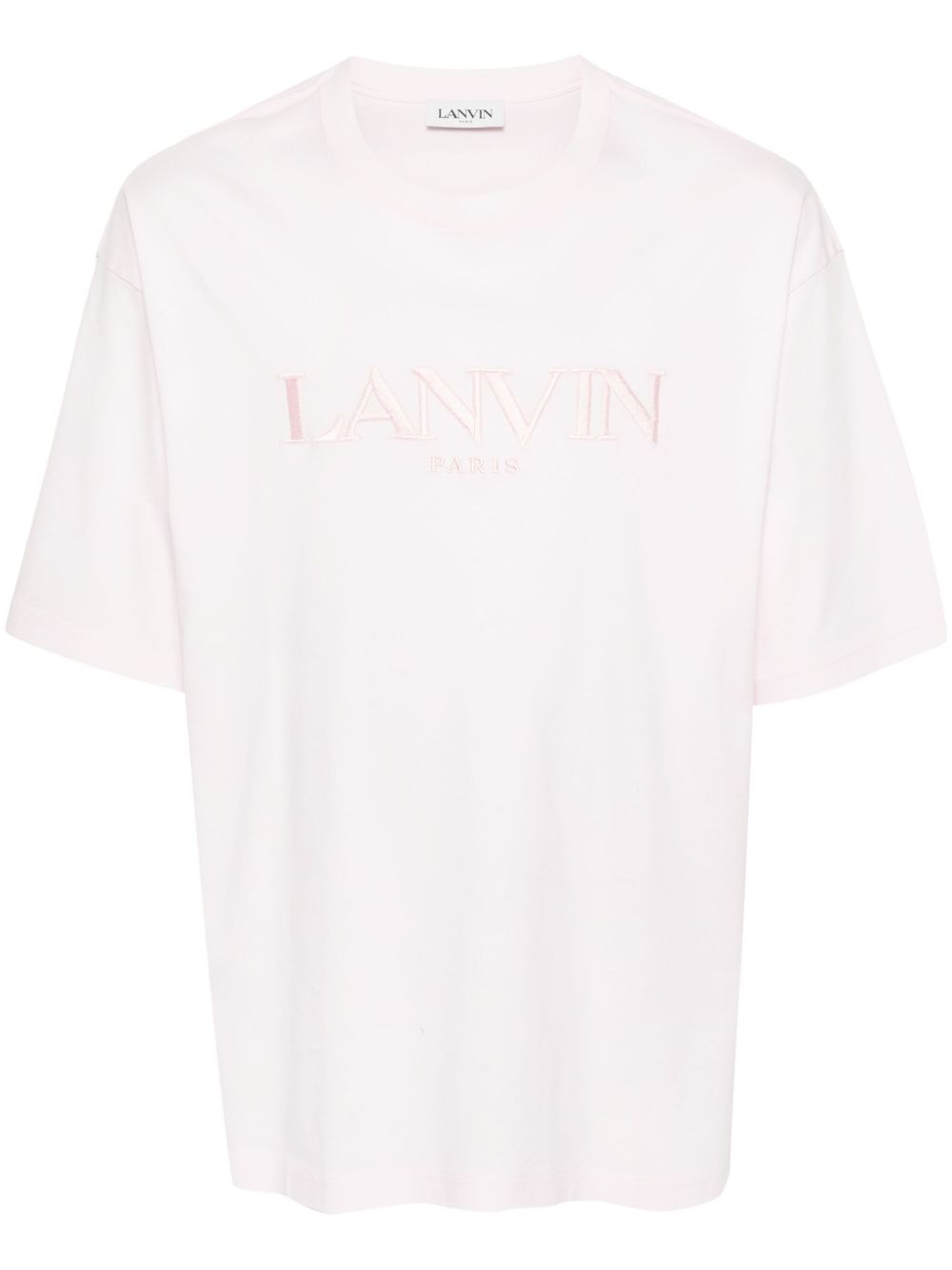 Lanvin 刺绣logo棉T恤 - 粉色
