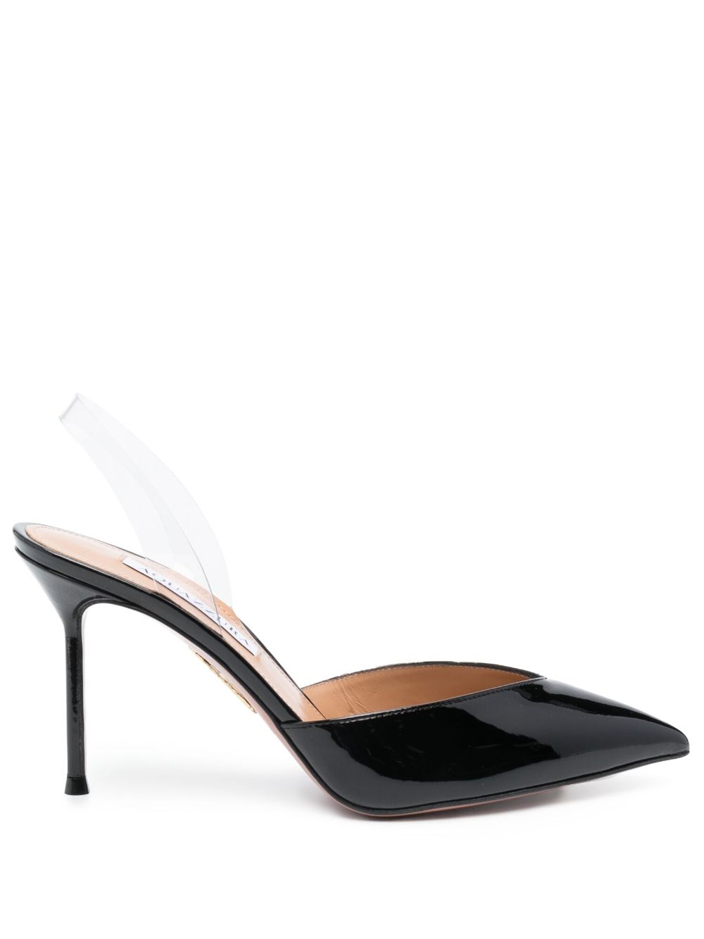 Aquazzura V Plexi 裹踝高跟鞋 - 黑色