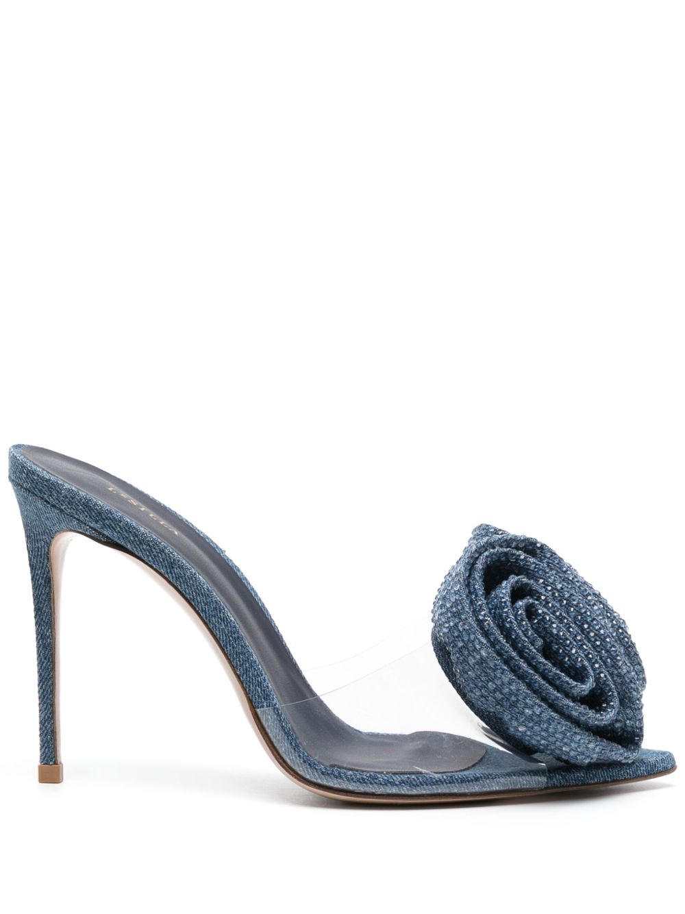 Le Silla Rose 牛仔高跟穆勒鞋 - 蓝色